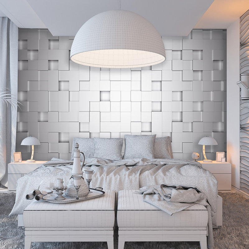 Cubes 2.54m x 366cm Wall Mural
