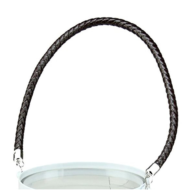 18" Clear Glass Pillar Candle Lantern with Metal Frame, White