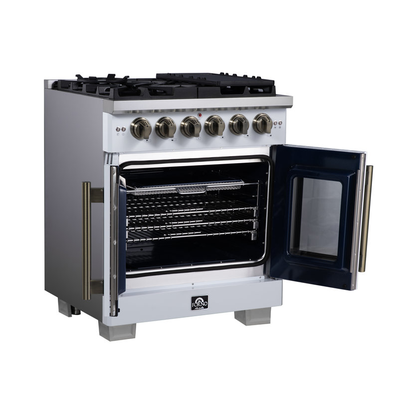 Cuisinière à gaz 30 portes Capriasca, Blanc