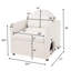 Chaises d'appoint multifonctionnelles avec coin pour animaux, tissu en bois beige, maison moderne