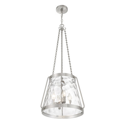 Arieus 4-Light Geometric Pendant in Silver