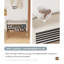 120 cm Grey Shoe Bench for Two with Tech Fabric Upholstery