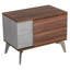 Ensemble de chambre à coucher 4 pièces Jared - Tissu brun moderne + faux béton et noyer-1356867958