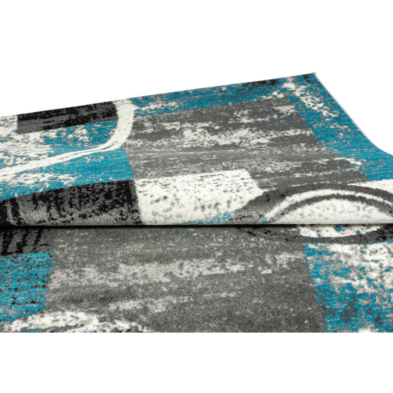 Tapis tendance tissé à la machine, Rectangle 5 pi 3 po x 7 pi 7 po