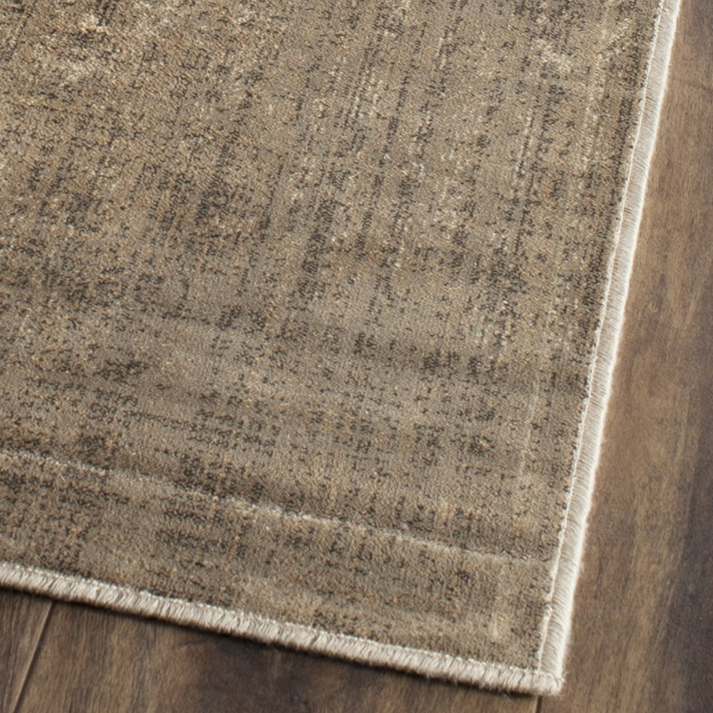 Priebe Geometric Brown Area Rug, Rectangle 3'3" x 5'7"