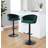 Swivel Upholstered Adjustable Height Counter Stool with Metal Frame-92718749