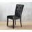 Dining Side Chair Set of 2, Button Tufted Black Faux Leather Upholstery-29209934