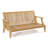 66" Wide Outdoor Teak Loveseat with Sunbrella Cushions