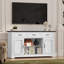Meuble télé Farmhouse rustique avec tablettes intérieures réglables et tiroirs de rangement, console média en bois pouvant accueillir un téléviseur de 65 po ou moins dans le salon-1272237091