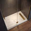 Base de douche rectangulaire l 60 po x P 36 po, plateau de douche en acrylique d'aspect marbre avec texture antidérapante-124834429-128706740