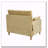 Chenille Upholstered Convertible Chair-1369939315