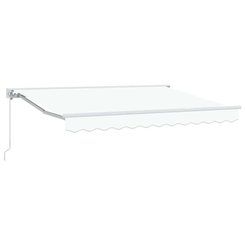 VidaXL Retractable, 300cm W x 200cm D, Solid Color, White