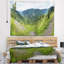Tapisserie panorama à montagnes en polyester avec accessoires suspendus inclus-28489542