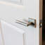Flat Privacy (Bed & Bath) Door Lever with Square Rosette