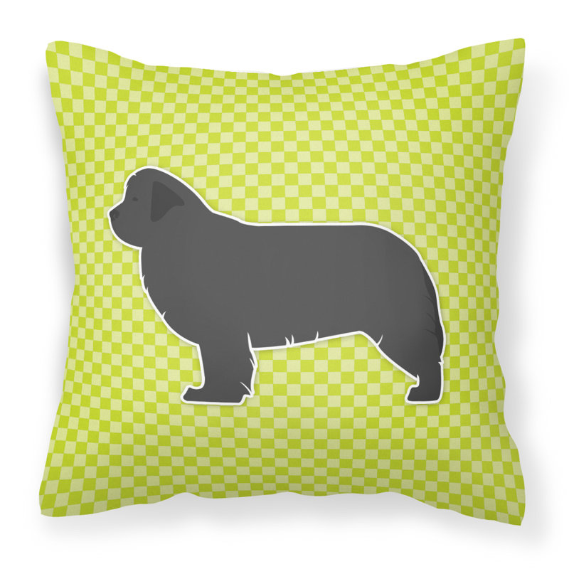Coussin décoratif intérieur/extérieur terre-neuve, H 18 po x l 18 po x P 3 po, Vert