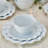 Fitz and Floyd Everyday White Scallop 12-Pc Dinnerware Set, Service For 4
