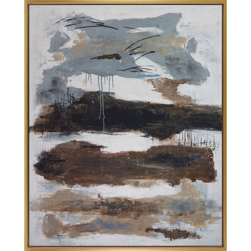 St. Croix Print, Laguna Gold Framed