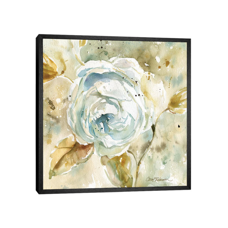 Rose by Carol Robinson - Painting on Canvas, 93.98 cm H x 93.98 cm W, Black Framed