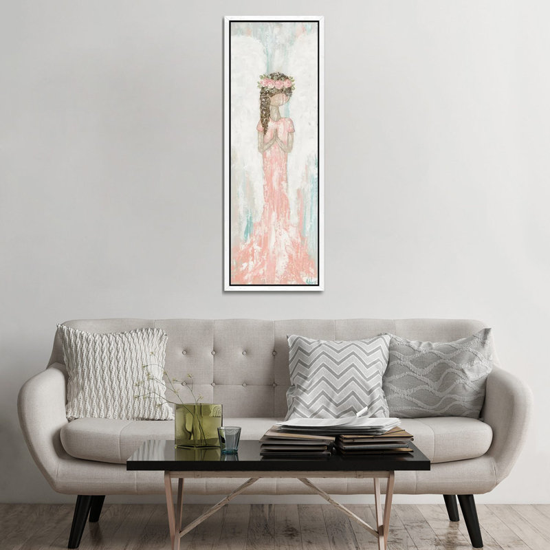 Praying Angel by Ashley Bradley - Panoramic Print on Canvas, 152.4 cm H x 50.8 cm W, White Framed