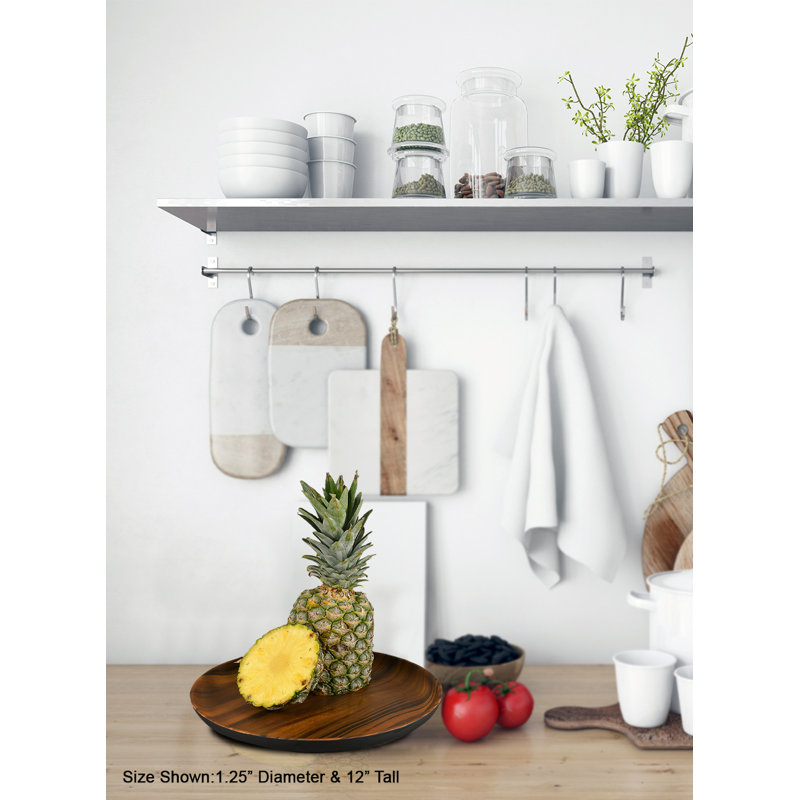  Plateau en céramique d'aspect bois, assiette ronde décorative pour servir des fruits ou une table, décor moderne et campagnard, 12 po de diamètre et 1,25 po de hauteur, paquet de 6