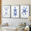 Blue Sea Stars I - reproduction sur mesure encadrée de qualité supérieure mate - 3 pièces