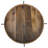 Natural and Black Round End Table