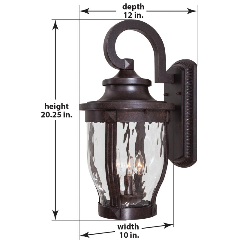 Lanterne murale d’extérieure Urbanek, 14,5 po x 8 po x 4,75 po