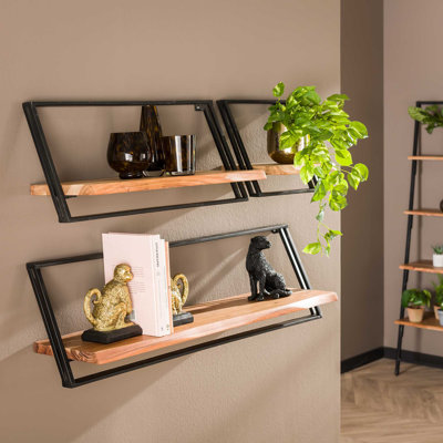 Hajar 3 Piece Rectangular Bracket Shelf