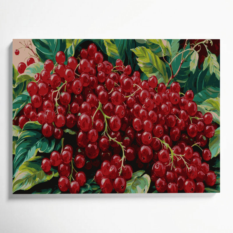 Art mural sur toile fruitier groseille, H 11 po x l 14 po