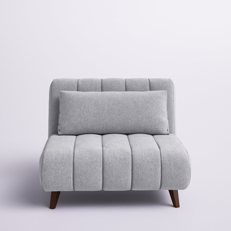 Elledge Twin 40.556'' Upholstered Convertible Sofa, Moon Light