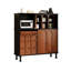 Buffet 47,24 "en bois de frêne massif et armoire de rangement