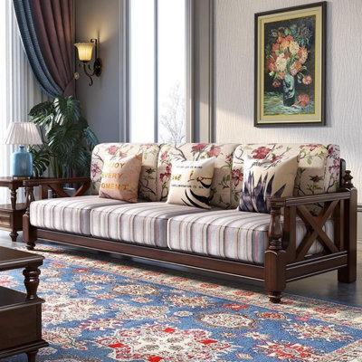 Simple And Casual Three-Seater Sofa