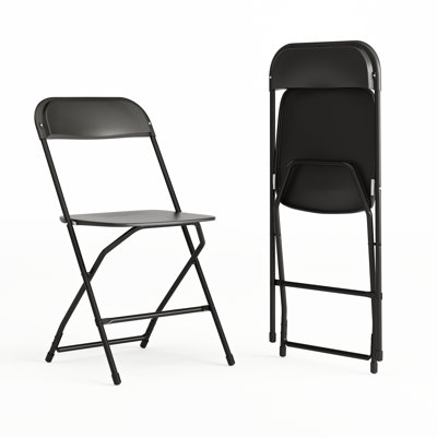 Inbox Zero Indoor/Outdoor Plastic Folding Event Chairs (Set of 2) by Flash Furniture