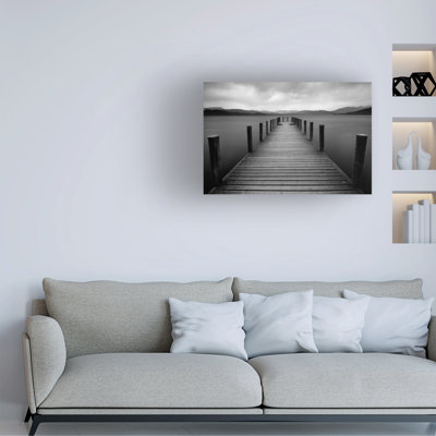 Landscape Tom Quartermaine Black And White Pier Canvas Art