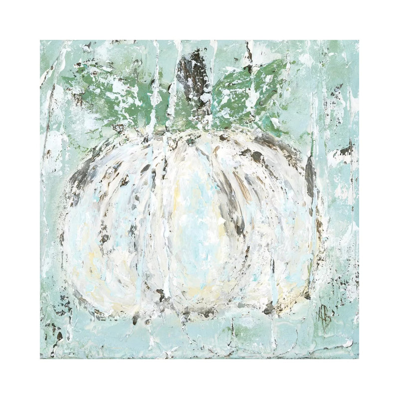 White Pumpkin by Ashley Bradley - Print on Canvas, 45.72 cm H x 45.72 cm W x 1.91 cm D, Wrapped Canvas