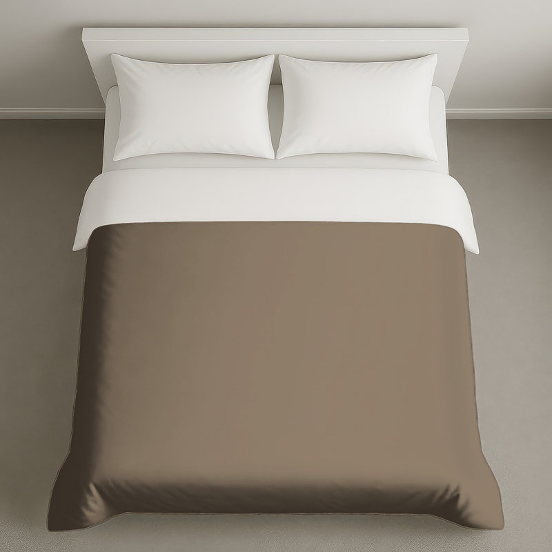 Solid Beige Surface Duvet Covers, Queen