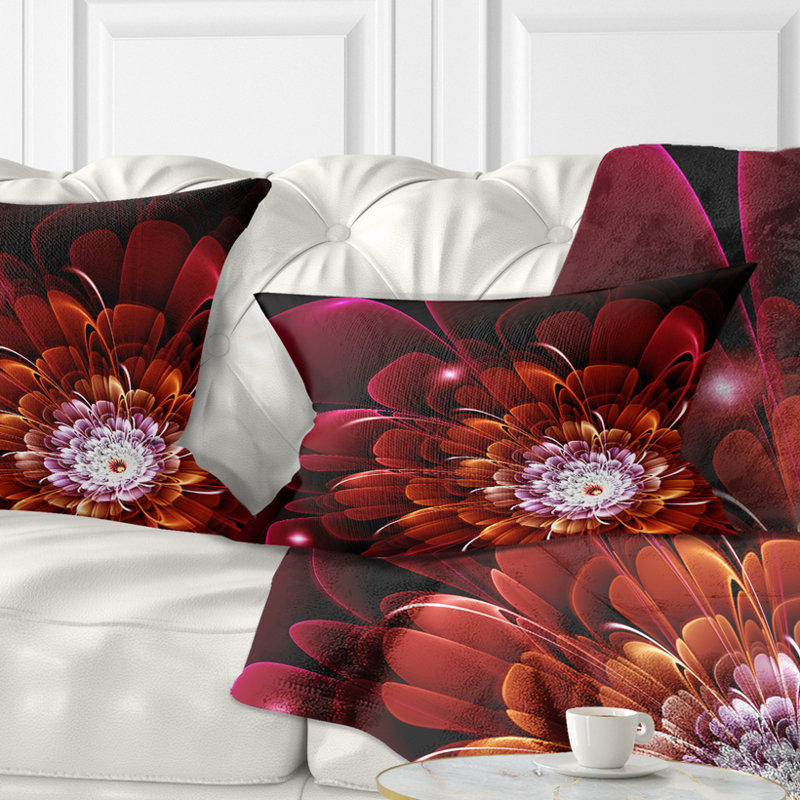Coussin lombaire floral fractal