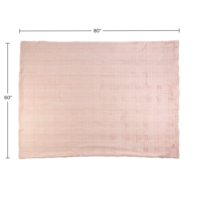 Couverture en fausse fourrure - jeté grand 60 x 80 pouces avec devant en fausse fourrure moelleux et dos en fourrure de vison - Literie pour canapés et lits par Lavish Home