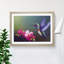 XH1022-9492X Unreal Floral Hummingbird - Single Picture Frame Print-514213068-514213069
