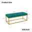 Banc de rangement pour hall d'entrée, banc avec structure en acier, cuir synthétique, salon, style Mid-Century moderne, charge 600 lb