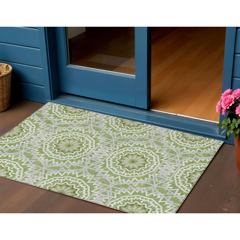 HomeRoots Rectangle Machine Woven Area Rug