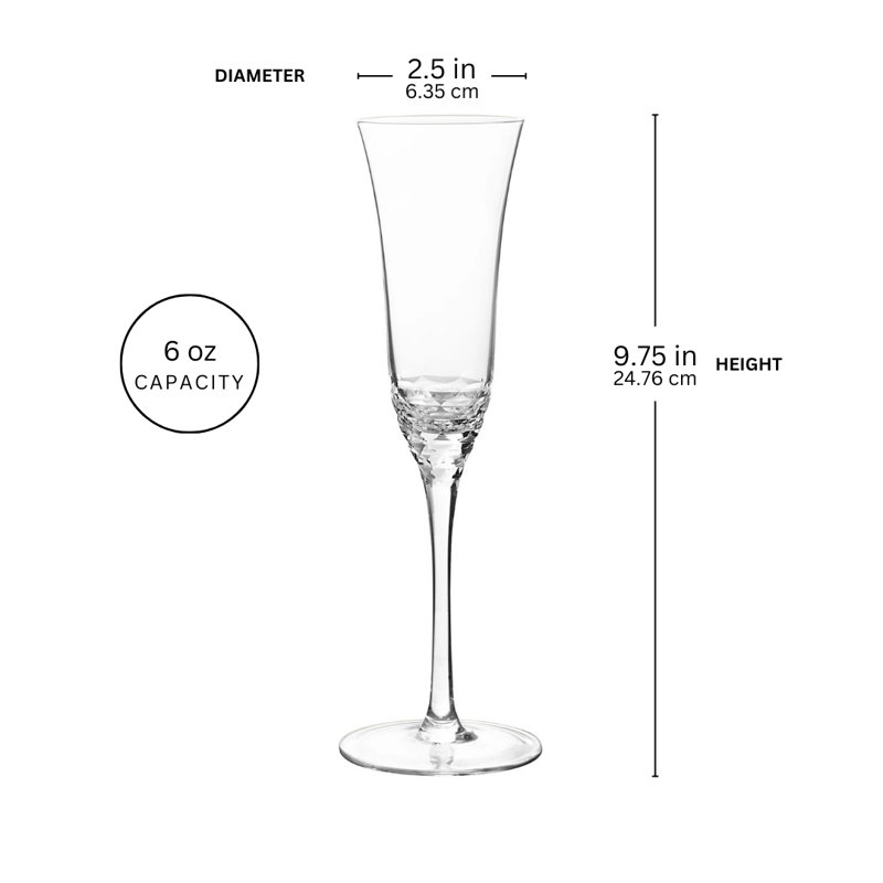 Récif 6 oz. Flûte en cristal (ensemble / 4)