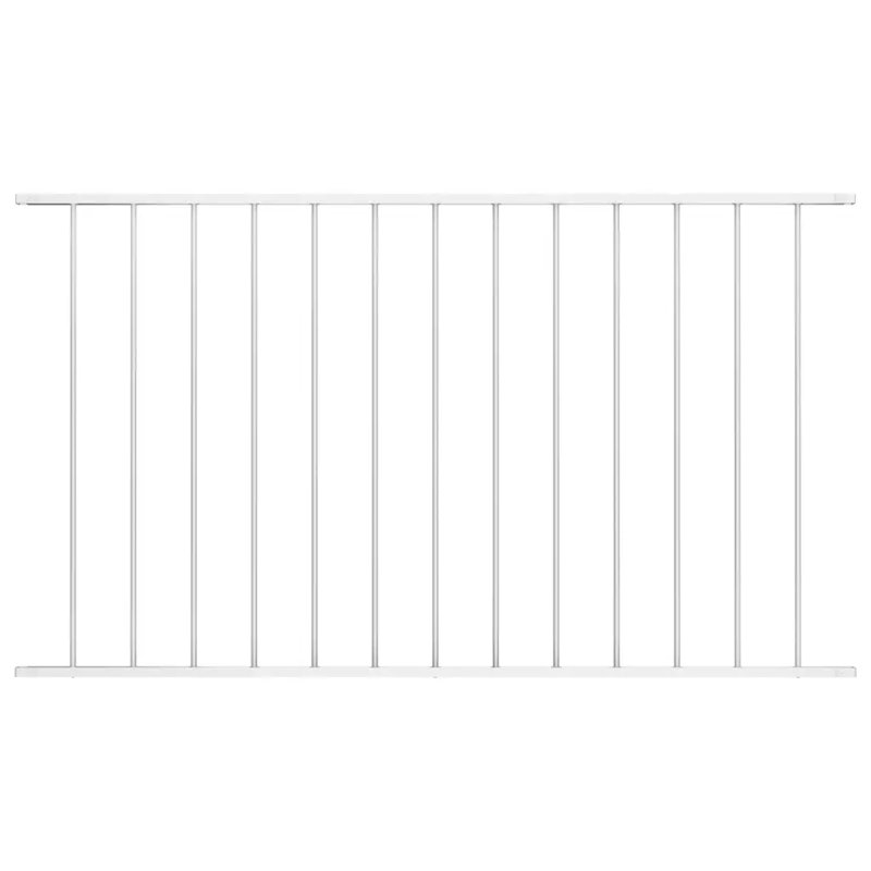 Foxburg Fence Panel Powder-coated Steel Patio Barrier Multi Sizes Multi Colours, White