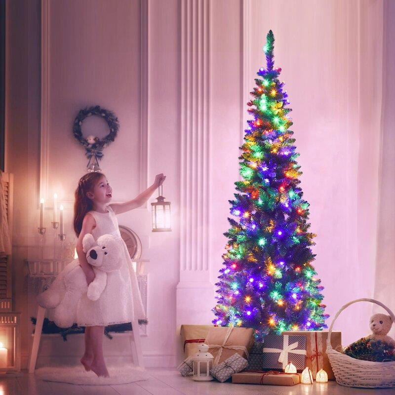 8.01' H Lighted Artificial Christmas Tree