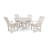 POLYWOOD Vineyard 5-Piece Round Dining Set with Trestle Legs-29563443