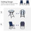 Ensemble de chaise berçante pliante 3 pièces Gaskins-98115121
