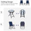 Gaskins 3pc Folding Outdoor Rocking Chair and Table Set Camping Lounger Yard-98115121