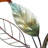 Metal Leaf Multi Colored Wall Decor with Scrolled Vine and Wire Leaf Accents