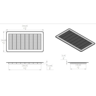 White Heavy Gauge Floor Return