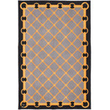 Jamie Drake - 'Chain And Rope - Gray' Rug 6' X 9'